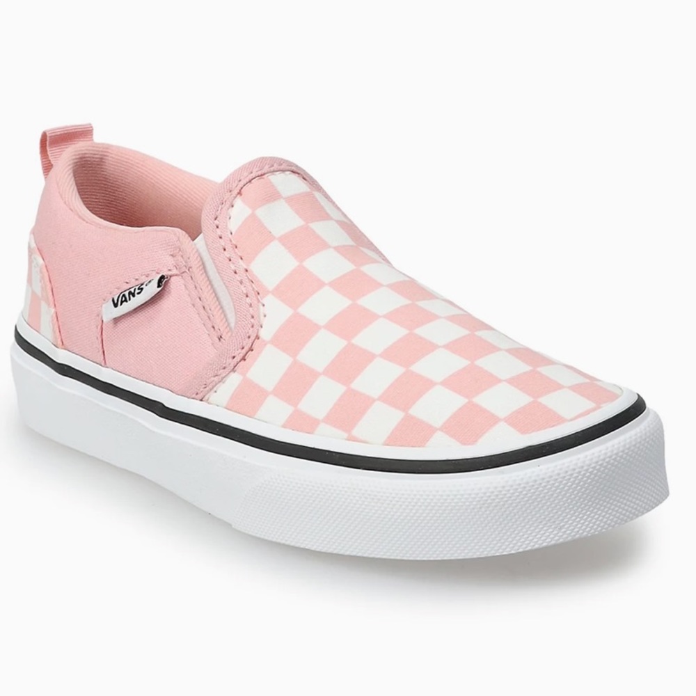 Vans Asher Pink and White Checkered Board